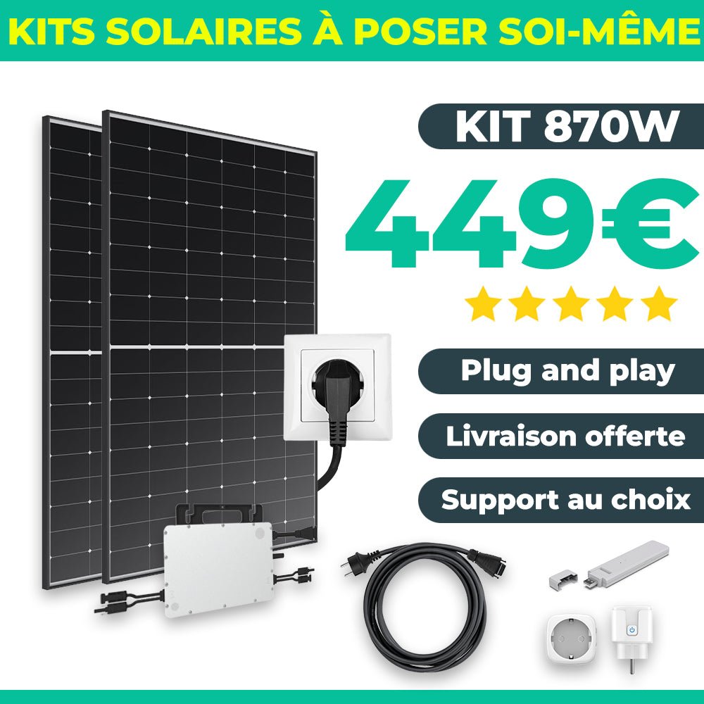 Kit 2 Panneaux Solaires Plug And Play Longi Solar Puissance 860W - KitSolaire - pretaposer.com